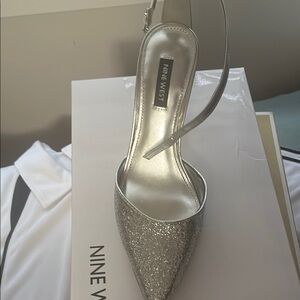 Nine West Shimmering Silver Footwear